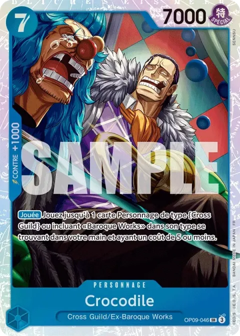 Carte One Piece Crocodile OP09-046, extension One Piece Card the Best VOL.2