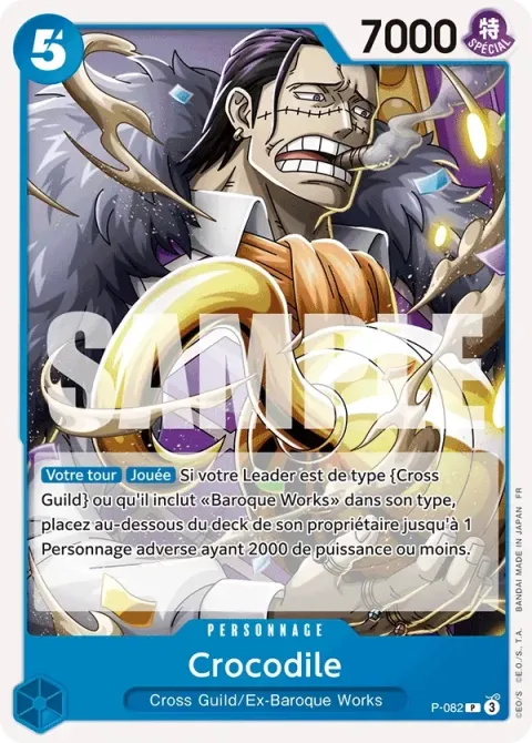 Carte One Piece Crocodile P-082, extension One Piece Card the Best VOL.2