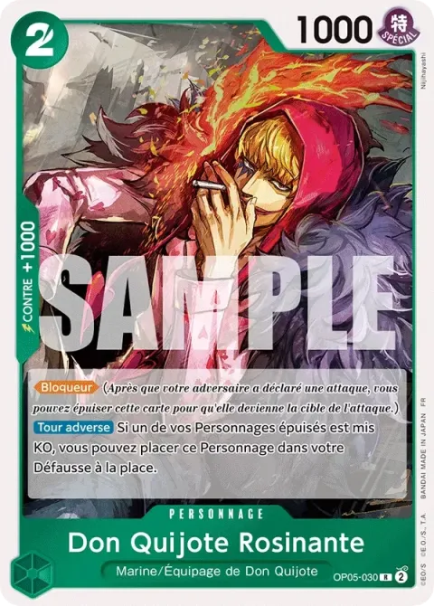 Carte One Piece Don Quijote Rosinante OP05-030, extension One Piece Card the Best VOL.2