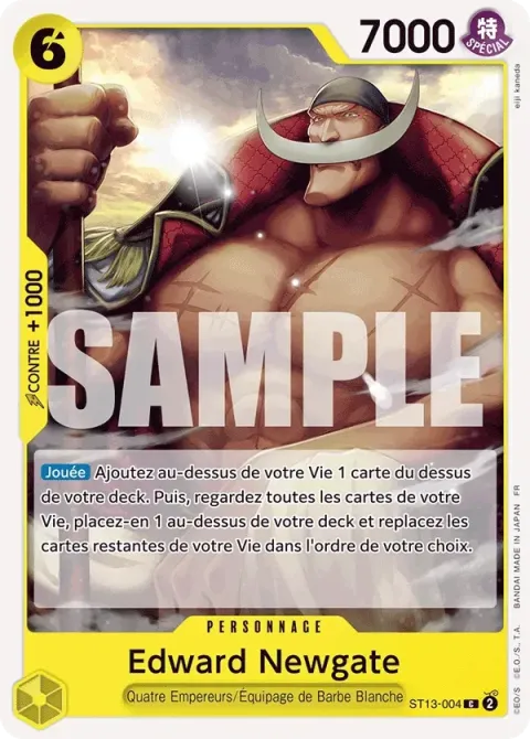 Carte One Piece Edward Newgate ST13-004, extension One Piece Card the Best VOL.2