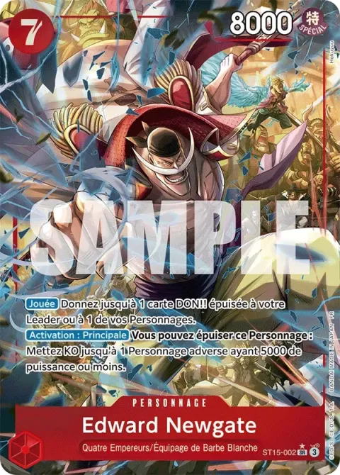 Carte One Piece Edward Newgate ST15-002 · parallèle 2, extension One Piece Card the Best VOL.2