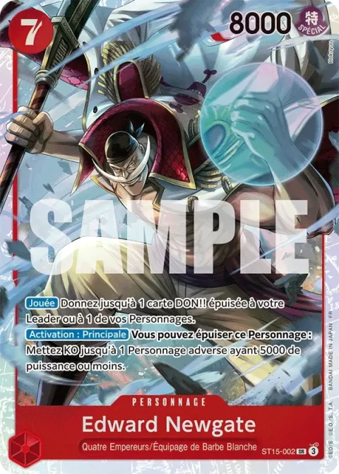 Carte One Piece Edward Newgate ST15-002, extension One Piece Card the Best VOL.2