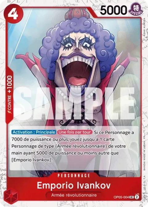 Carte One Piece Emporio Ivankov OP05-004 · parallèle, extension One Piece Card the Best VOL.2