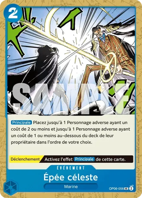 Carte One Piece Épée céleste OP06-056, extension One Piece Card the Best VOL.2