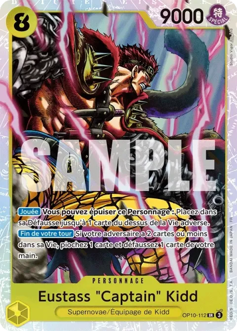 Carte One Piece Eustass « Captain » Kidd OP10-112, extension One Piece Card the Best VOL.2