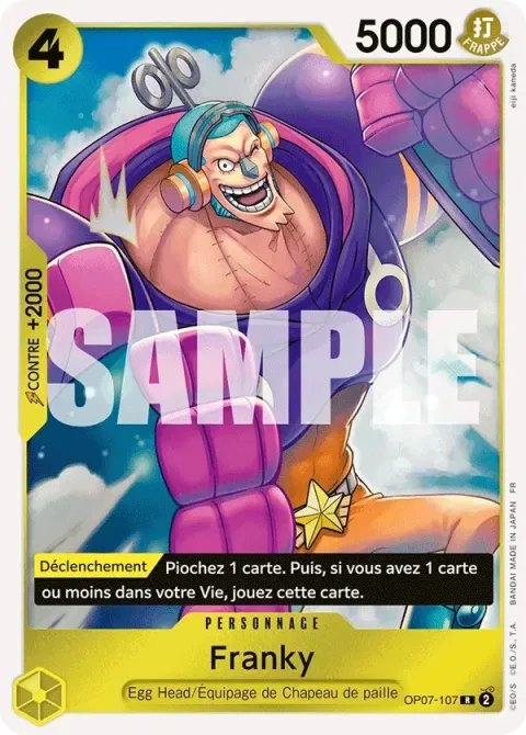 Carte One Piece Franky OP07-107, extension One Piece Card the Best VOL.2