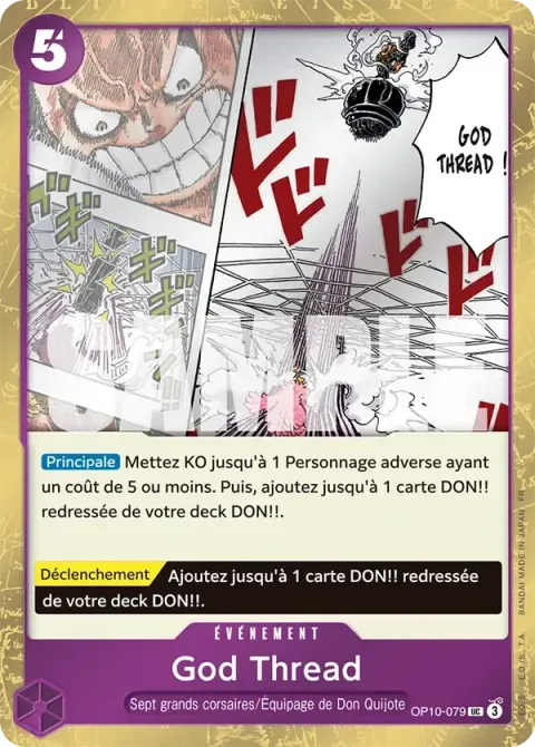Carte One Piece God Thread OP10-079 · parallèle, extension One Piece Card the Best VOL.2