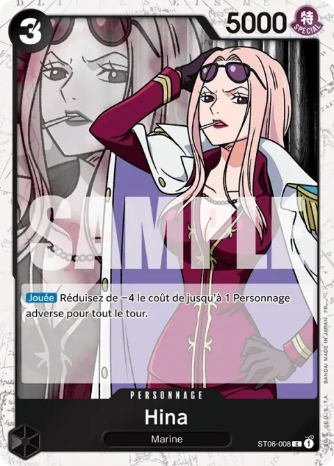 Carte One Piece Hina ST06-008 · parallèle, extension One Piece Card the Best VOL.2
