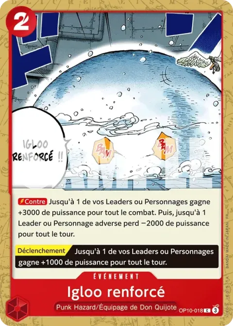 Carte One Piece Igloo renforcé OP10-018, extension One Piece Card the Best VOL.2