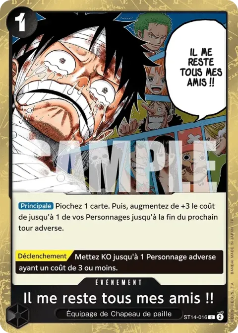 Carte One Piece Il me reste tous mes amis !! ST14-016 · parallèle, extension One Piece Card the Best VOL.2