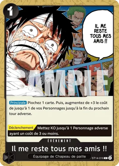 Carte One Piece Il me reste tous mes amis !! ST14-016, extension One Piece Card the Best VOL.2