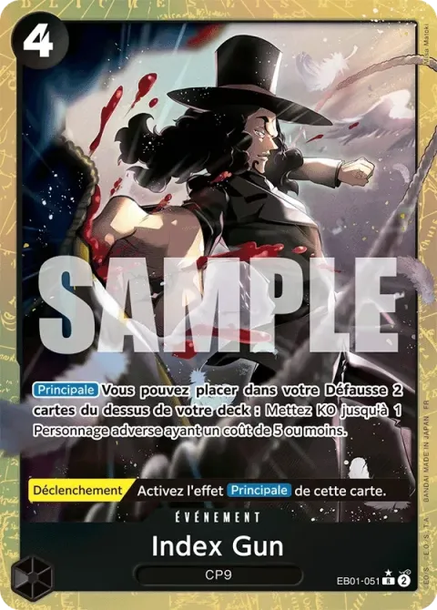 Carte One Piece Index Gun EB01-051 · parallèle, extension One Piece Card the Best VOL.2