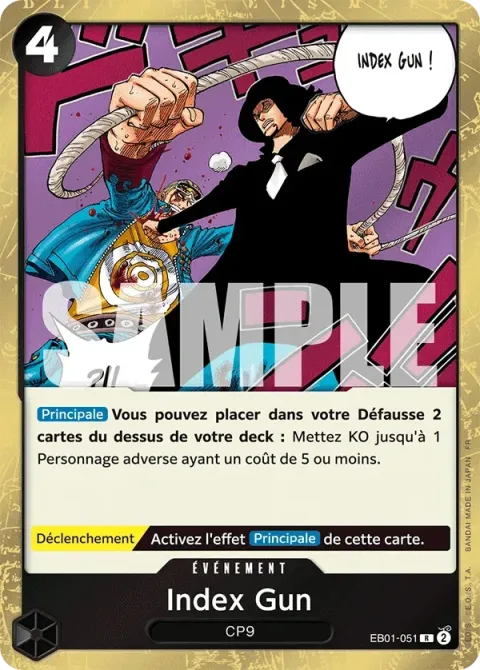 Carte One Piece Index Gun EB01-051, extension One Piece Card the Best VOL.2