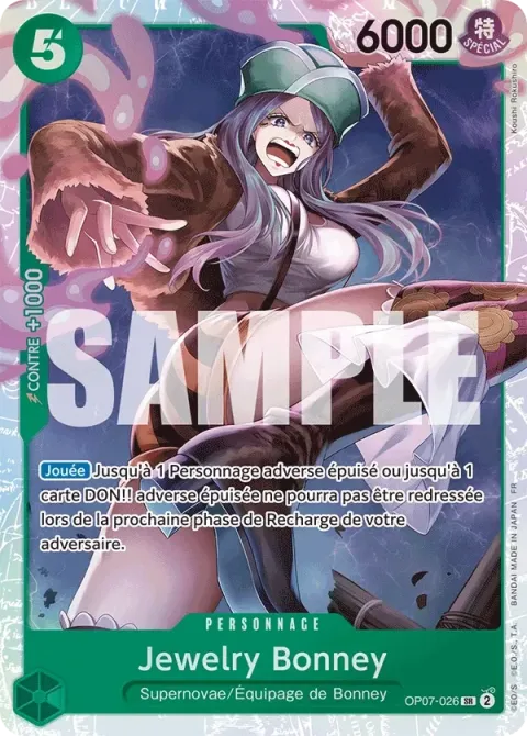 Carte One Piece Jewelry Bonney OP07-026, extension One Piece Card the Best VOL.2