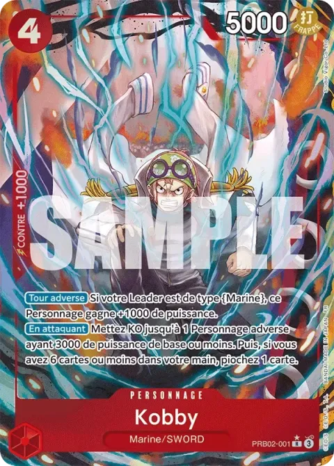 Carte One Piece Kobby PRB02-001 · parallèle, extension One Piece Card the Best VOL.2
