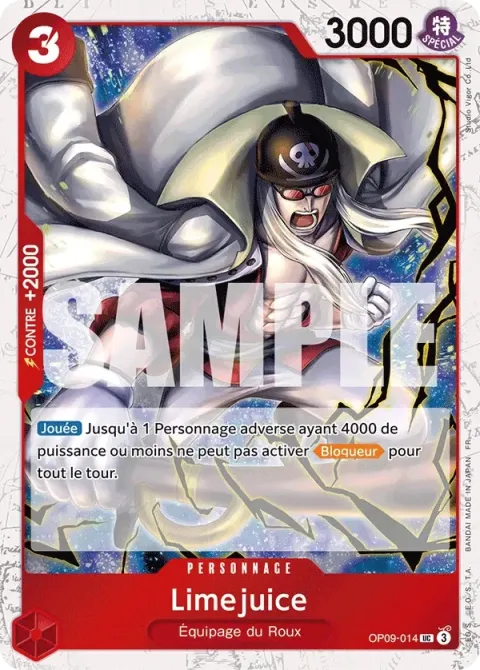 Carte One Piece Limejuice OP09-014 · parallèle, extension One Piece Card the Best VOL.2