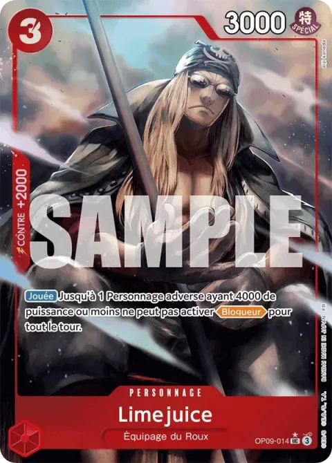 Carte One Piece Limejuice OP09-014 · parallèle 2, extension One Piece Card the Best VOL.2