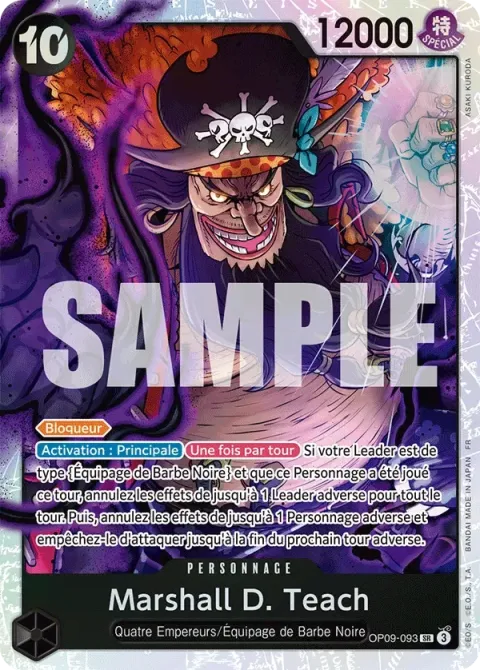 Carte One Piece Marshall D. Teach OP09-093, extension One Piece Card the Best VOL.2