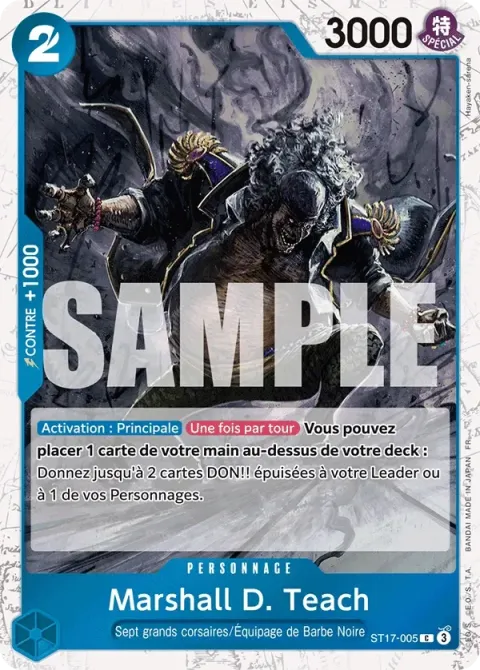 Carte One Piece Marshall D. Teach ST17-005 · parallèle, extension One Piece Card the Best VOL.2