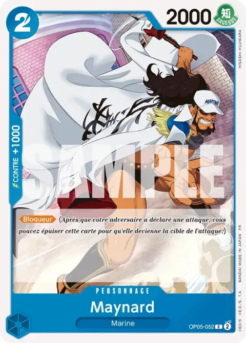 Carte One Piece Maynard OP05-052, extension One Piece Card the Best VOL.2
