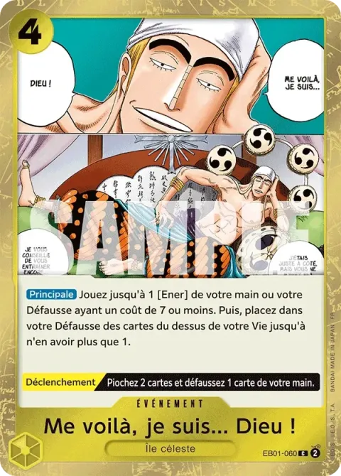 Carte One Piece Me voilà, je suis… Dieu ! EB01-060 · parallèle, extension One Piece Card the Best VOL.2