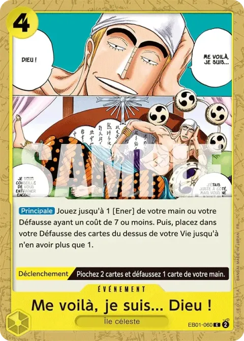 Carte One Piece Me voilà, je suis… Dieu ! EB01-060, extension One Piece Card the Best VOL.2