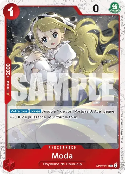 Carte One Piece Moda OP07-014 · parallèle, extension One Piece Card the Best VOL.2