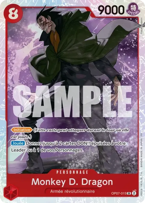 Carte One Piece Monkey D. Dragon OP07-015, extension One Piece Card the Best VOL.2