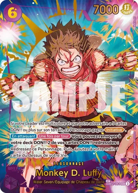 Carte One Piece Monkey D. Luffy EB02-061 · parallèle 3, extension One Piece Card the Best VOL.2