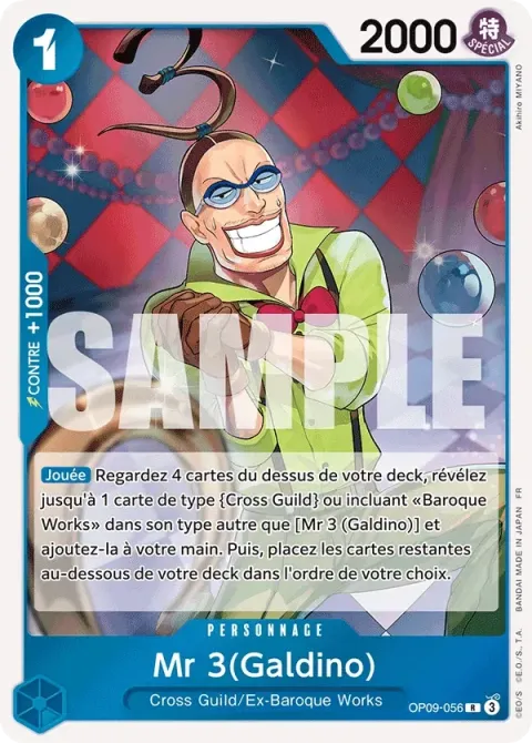 Carte One Piece Mr 3(Galdino) OP09-056, extension One Piece Card the Best VOL.2