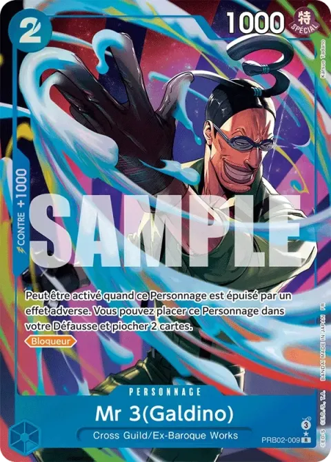 Carte One Piece Mr 3(Galdino) PRB02-009 · parallèle, extension One Piece Card the Best VOL.2