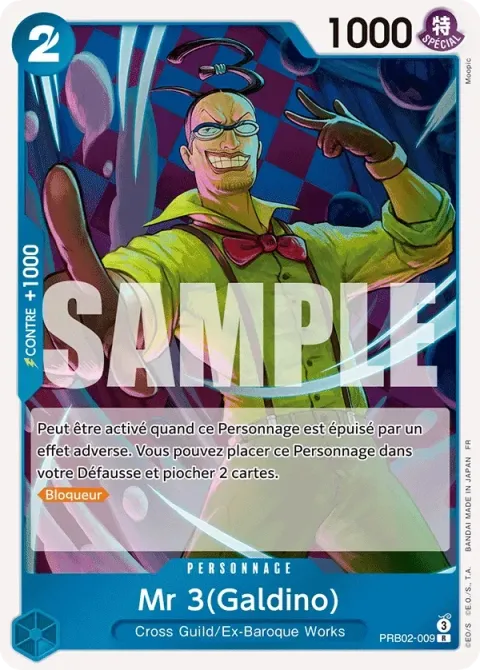 Carte One Piece Mr 3(Galdino) PRB02-009, extension One Piece Card the Best VOL.2