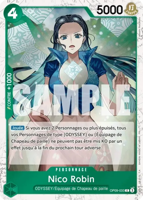 Carte One Piece Nico Robin OP09-033 · parallèle, extension One Piece Card the Best VOL.2