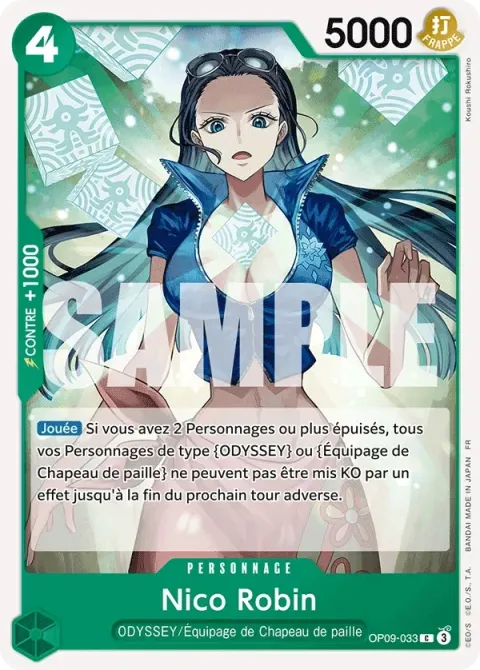 Carte One Piece Nico Robin OP09-033, extension One Piece Card the Best VOL.2