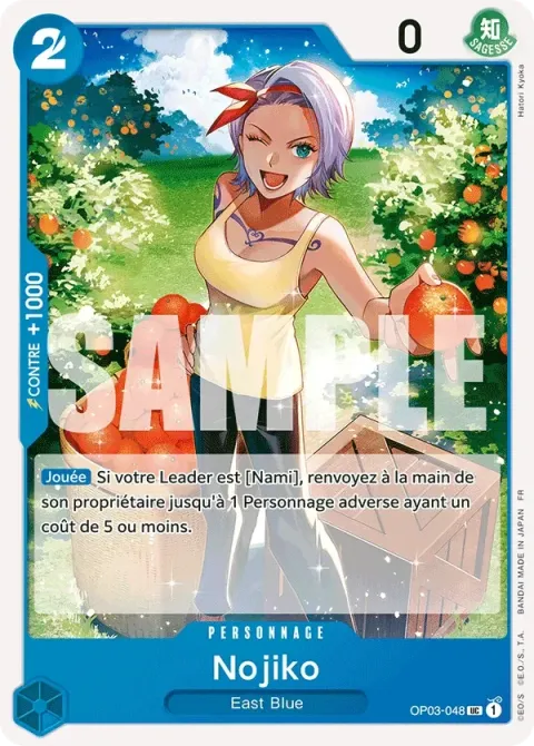 Carte One Piece Nojiko OP03-048, extension One Piece Card the Best VOL.2
