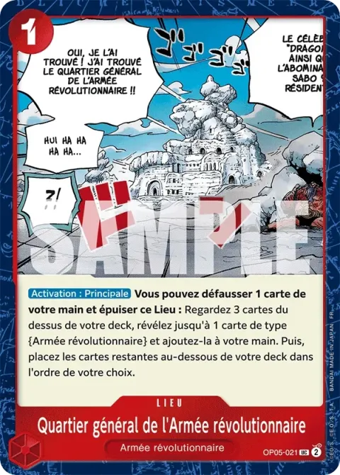 Carte One Piece Quartier général de l’Armée révolutionnaire OP05-021 · parallèle, extension One Piece Card the Best VOL.2
