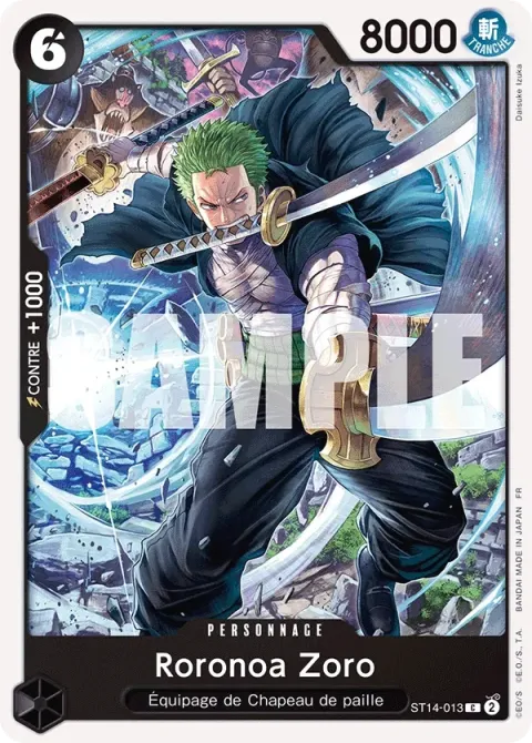 Carte One Piece Roronoa Zoro ST14-013, extension One Piece Card the Best VOL.2