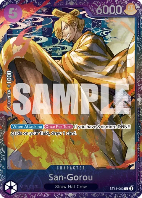 Carte One Piece San-Gorou ST18-003 · parallèle, extension One Piece Card the Best VOL.2