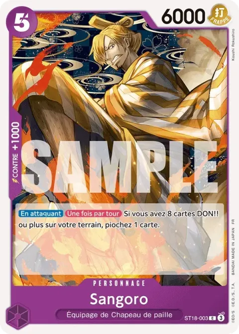 Carte One Piece Sangoro ST18-003, extension One Piece Card the Best VOL.2