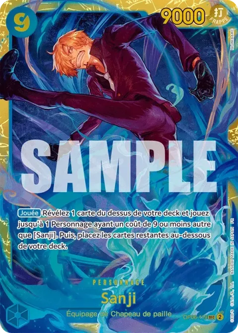 Carte One Piece Sanji OP06-119, extension One Piece Card the Best VOL.2