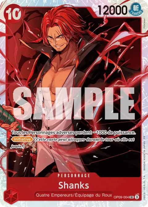 Carte One Piece Shanks OP09-004, extension One Piece Card the Best VOL.2