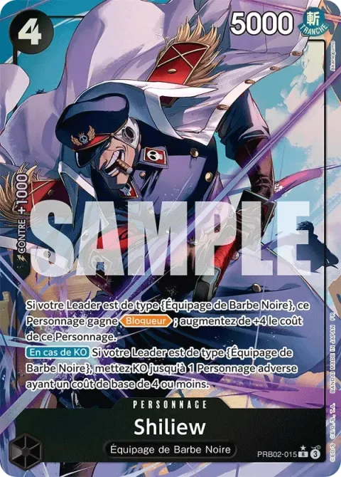Carte One Piece Shiliew PRB02-015 · parallèle, extension One Piece Card the Best VOL.2
