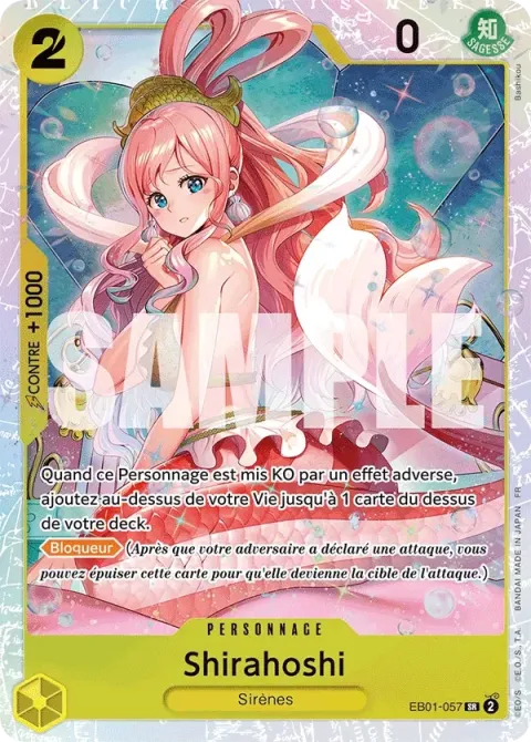 Carte One Piece Shirahoshi EB01-057, extension One Piece Card the Best VOL.2