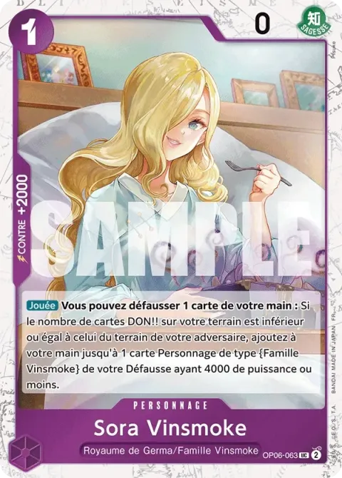 Carte One Piece Sora Vinsmoke OP06-063 · parallèle, extension One Piece Card the Best VOL.2