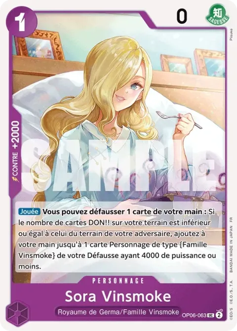 Carte One Piece Sora Vinsmoke OP06-063, extension One Piece Card the Best VOL.2