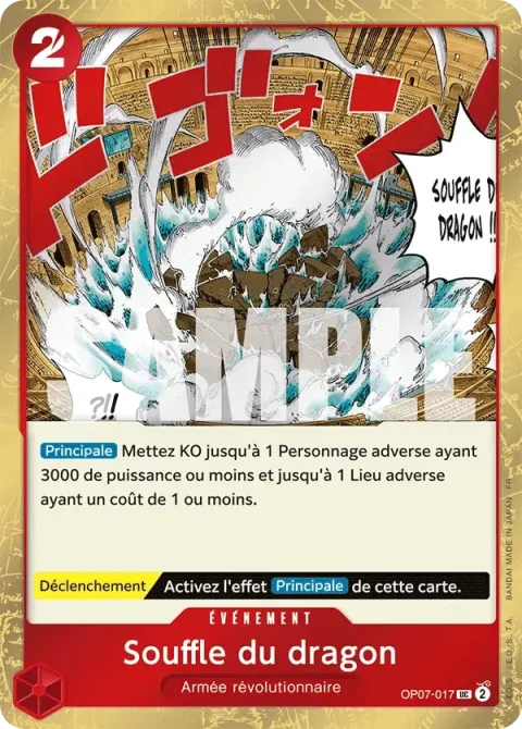 Carte One Piece Souffle du dragon OP07-017 · parallèle, extension One Piece Card the Best VOL.2