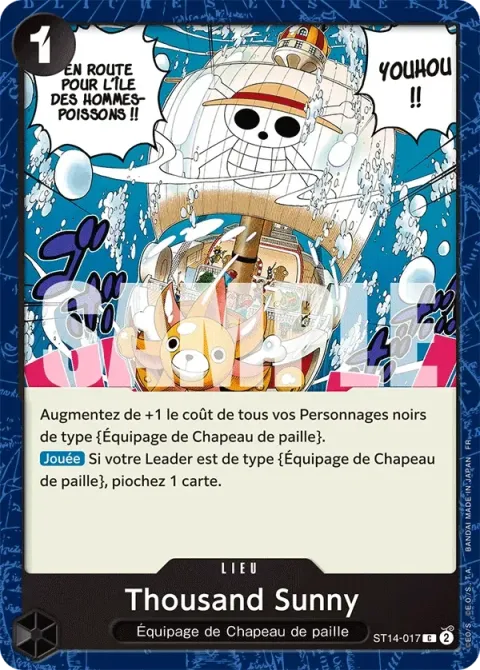 Carte One Piece Thousand Sunny ST14-017, extension One Piece Card the Best VOL.2