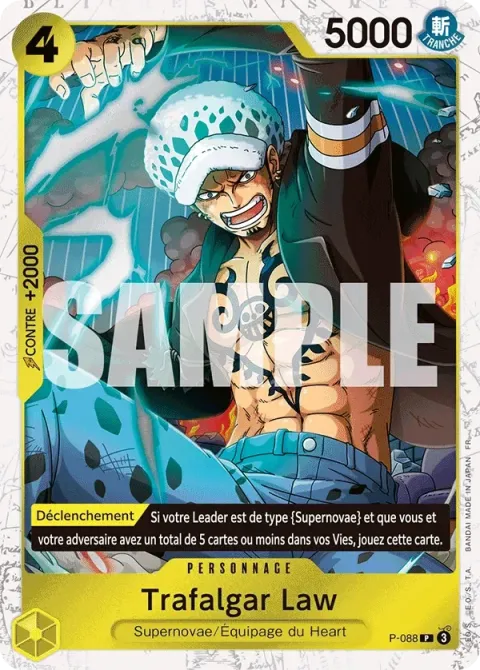 Carte One Piece Trafalgar Law P-088 · parallèle, extension One Piece Card the Best VOL.2