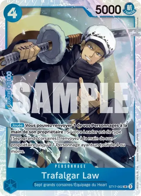 Carte One Piece Trafalgar Law ST17-002, extension One Piece Card the Best VOL.2
