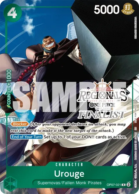 Carte One Piece Urouge OP07-021 · parallèle 3, extension One Piece Card the Best VOL.2